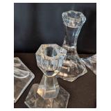 ML - Crystal Candleholders Assorted Set Includes 3-Arm Candelabra