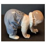 K - Pair of Copenhagen Crawling Child Porcelain Figurines #1518