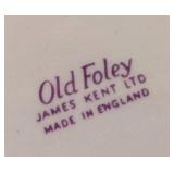 K - Vintage Painted Porcelain Plates - Assorted Floral Patterns, 9-Piece Set