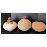 ML - Artisan Pottery Vases - Set of 3 Large Display Pieces
