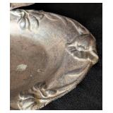 ML - Iron Bird Dish with Two Perched Birds on Rim - Decorative Cast Metal Tray