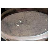 ML - Iron Bird Dish with Two Perched Birds on Rim - Decorative Cast Metal Tray