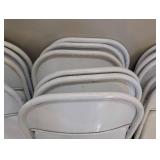 ML - White Metal Folding Chairs (Lot of 16)