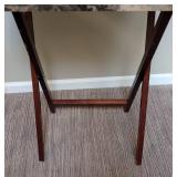 UL - Pair of Faux Marble Folding Tables