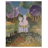 UL - Ruth Zarfati Print - Framed Colorful Garden Scene