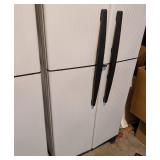 G - Plastic Storage Cabinets - 26 x 17 x 67.5 in - Pair (Lot of 2)