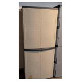 G - Storage Cabinets - Beige 2-Door & Gray 4-Door - 72 in H x 35 in W x 19 in D - Lot of 2