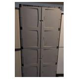 G - Storage Cabinets - Beige 2-Door & Gray 4-Door - 72 in H x 35 in W x 19 in D - Lot of 2