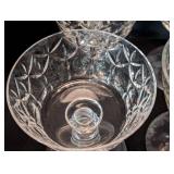 DR - Vintage Crystal Stemware Set - Unmarked Cut-Crystal Goblets & Champagne Glasses
