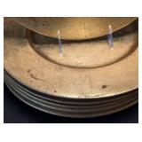 ML - Set of 12 Italian Gold Charger Plates - 13.5 in Diameter
