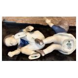 FR - Pair of Bing & Grøndahl Porcelain Figurines Up to Mom and Dickie