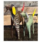 FR - Pair of Recycled Metal Dog Sculptures