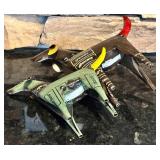 FR - Pair of Recycled Metal Dog Sculptures