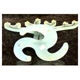 FR - Contemporary Frosted Glass Hanukkah Menorah by Andrew Pollock