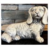 FR - Vintage Plaster Dog Sculpture 11.5 Inches Tall