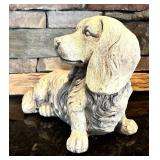 FR - Vintage Plaster Dog Sculpture 11.5 Inches Tall