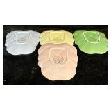 FR - Set of 9 Vintage Shafford Pansy Patch Floral Plates Assorted Colors