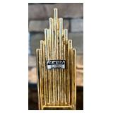 FR - Set of 2 Vintage Menorahs - Karshi Silver Plated Jerusalem and Brass Klezmer Band