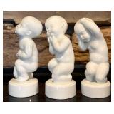 FR - Set of 3 Bing & Grondahl Porcelain Figurines Denmark #2206 #2207 #2208