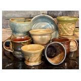 FR - Handmade SHG Pottery Collection - Mugs, Bowls, and Vases Assortment