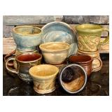 FR - Handmade SHG Pottery Collection - Mugs, Bowls, and Vases Assortment