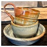 FR - Handmade SHG Pottery Collection - Mugs, Bowls, and Vases Assortment