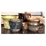 FR - Handmade SHG Pottery Collection - Mugs, Bowls, and Vases Assortment