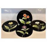 FR - Fitz and Floyd Fleurs de Minuit Floral Dinnerware Set - 15 Plates and 13 Mugs