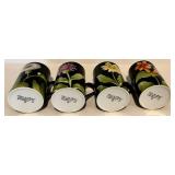 FR - Fitz and Floyd Fleurs de Minuit Floral Dinnerware Set - 15 Plates and 13 Mugs