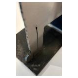 FR - Vintage Pair of Dog Theme Bookends - JLM 1997 Metal and White Resin Set