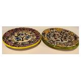 FR - Set of 6 Cruz Family Spanish Hand Painted 6-Inch Pottery Plates