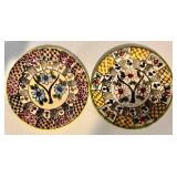 FR - Set of 6 Cruz Family Spanish Hand Painted 6-Inch Pottery Plates