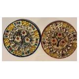 FR - Set of 6 Cruz Family Spanish Hand Painted 6-Inch Pottery Plates