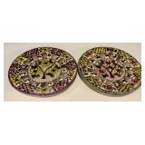 FR - Set of 6 Cruz Family Spanish Hand Painted 6-Inch Pottery Plates