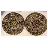FR - Set of 6 Cruz Family Spanish Hand Painted 6-Inch Pottery Plates
