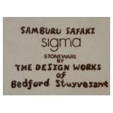 FR - Vintage Samburu Safari Sigma Stoneware Platter by The Design Works of Bedford Stuyvesant