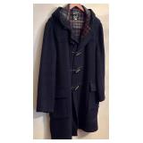 LR - Gloverall Original English Duffle Coat with Hood Size 44