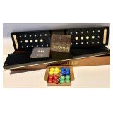 FR - Set of 3 Vintage Games: IRK Board Game, Couples TableTopics, Mexican Train Dominoes