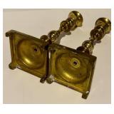 FR - Collection of 3 Pairs and 1 Brass Candlestick, Includes Israeli Piece