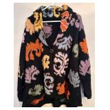 FR - Roberta Frost Hand Knitted Wool Cardigan OS Abstract Pattern