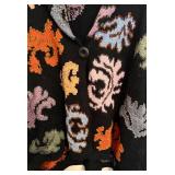 FR - Roberta Frost Hand Knitted Wool Cardigan OS Abstract Pattern