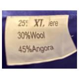 FR - Vintage Cobalt Blue Coat with Faux Fur Trim, Size XL