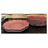 K - Vintage Lotus by Metlox Poppytrail Set: 13 Dinner Plates, 12 Bowls, 9 Mugs