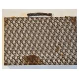 FR - Vintage Travel Backgammon Set in Patterned Carrying Case