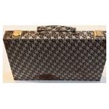 FR - Vintage Travel Backgammon Set in Patterned Carrying Case