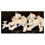 FR - Set of 3 Vintage 1950s Spaghetti Poodle Figurines