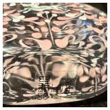 LR - Murano Fetri 003 Hand-Painted Glass Decanter with Floral Design and Dog Motif