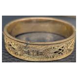 Pair of Durn Bros Gold-Filled Cuff Bracelets - Vintage Engraved