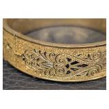 Pair of Durn Bros Gold-Filled Cuff Bracelets - Vintage Engraved