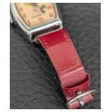 Vintage Ingersoll Mickey Mouse Watch - Vintage, Red Leather Band